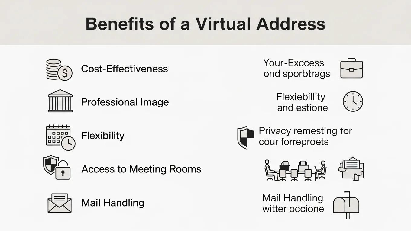Checklist of benefits for using a virtual address in business registration